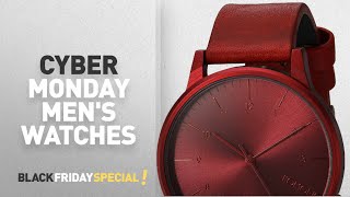 Cyber Monday Komono Watches : KOMONO 'Winston' Quartz Stainless Steel and Leather Dress Watch,