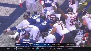 Akiem Hicks touchdown run vs Giants