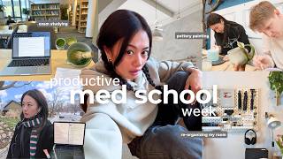 med school vlog 🩺 | productive cafe studying, resetting my bedroom, and getting out of a slump