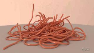 Blender 2.5 Physics: Wireframes Chains Ropes Strings & Spaghetti - Bullet Physics Capsules