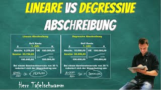 Unterschiede beim Berechnen und Buchen von linearer und degressiver Abschreibung + Steuerauswirkung!