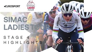 BLOCKBUSTER FINISH 💨 | Simac Ladies Tour Stage 4 Race Highlights | Eurosport Cycling