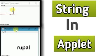 String In Applet || Java