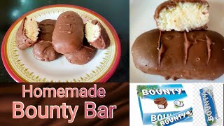 #kitchenofisha बजारमा पाईने जस्तै बाउन्टि बार यसरी सजिलै घरमा बनाउन सकिन्छ How to make bounty bar😋