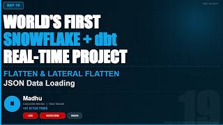 FLATTEN and LATERAL FLATTEN JSON Loading Snowflake | Time Variant #Snowflake #FLATTEN