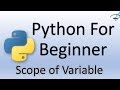 Python Tutorial for Beginners | Scope of Variable #26