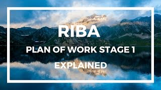 RIBA Plan of Work Stage 1