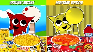 Incredibox Sprunki - Incredibox Sprunki RETAKE BUT MUSTARD Convenience Store Food Mukbang | ASMR