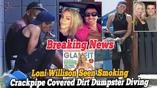 Baywatch star's ex-wife, one-time model Loni Willison, 40, is seen covered in dirt, smoking from...