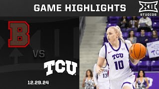 Brown vs. #11 TCU Game Highlights | 2024-25 Big 12 Women's Basketball