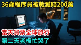 36歲程序員被裁獲賠200萬，當天買票全球旅行，第二天老板忙哭了【奇聞秘事】#奇聞#案件#真相#揭秘#秘事#故事#案件解讀
