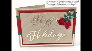 Elegant foiled and embossed card Stampin' Up! products