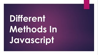 JavaScript tutorial ep 11: Different methods in Javascript array 2018