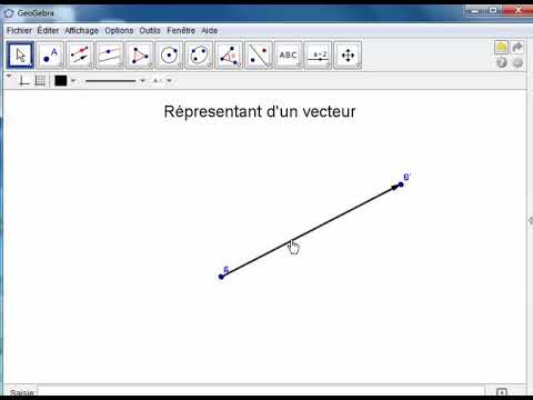 Représentant D'un Vecteur Avec GeoGebra (Classe De Seconde) - YouTube