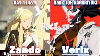 GGST➤ DAY 1 DIZZY / ディズィー [ Zando ] vs Rank 5th NAGORIYUKI / 名残雪 [ Verix ] Guilty Gear Strive