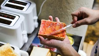 Frozen Taro-Toast toast！Taiwanese street food