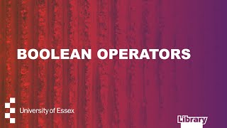 Boolean operators