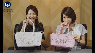 A.D.M.J.TV【vol.215】SHRINKLEATHER SWAROVSKI・CRYSTALS FASTENER TOTEBAG