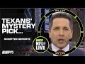 Adam Schefter discusses the MYSTERY surrounding the Texans’ NFL Draft pick 🍿 | NFL Live