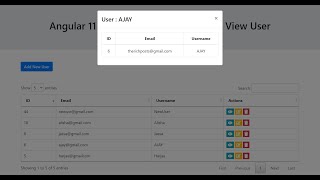 Angular 11 Crud Tutorial with Service - View User