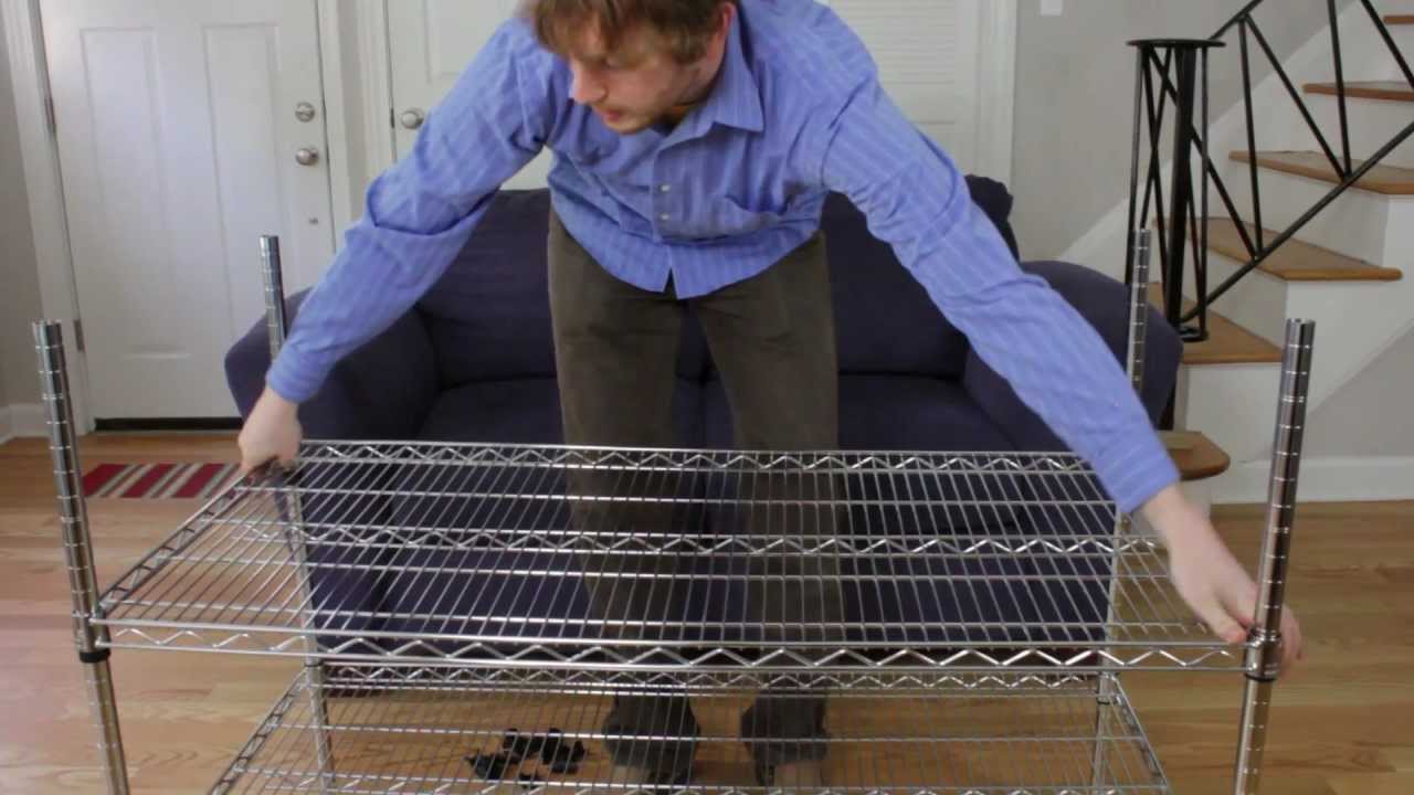 How To Assemble Wire Shelving Racks - YouTube