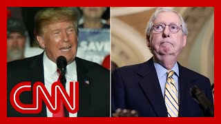 Reporter presses Mitch McConnell on his Trump remarks