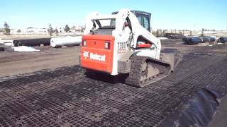 Bobcat on GEOTERRA® GTO Construction Mat