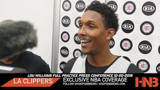 Lou Williams Practice Press Conference | Pre Season Opener LA Clippers vs LA Lakers 10-20-2019
