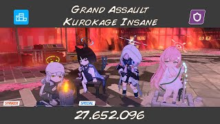 [Blue Archive] Kurokage Grand Assault Urban Insane mode | 27,652k pts