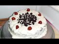 no ஓவன் no முட்டை no கிரீம் eggless black forest cake soft and juicy cake in tamil no whipping cream