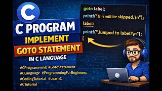 C program to implement goto statement using keyword goto and label