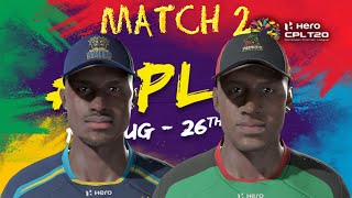 Match 2 - Barbados Tridents v St Kitts & Nevis Patriots Warriors Highlights Real Cricket 20