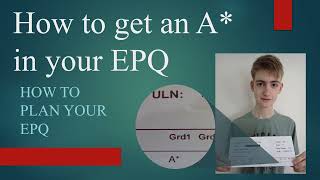 3. How to plan your EPQ