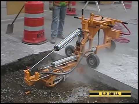 E-Z Drill Model 210B SRA -- Slab-Rider Concrete Dowel Drill - YouTube