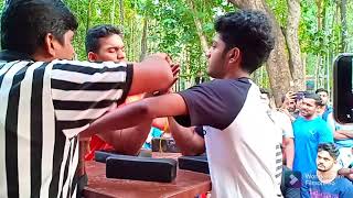 Open kerala Arm wrestling championship 2018 Ajith p joy 60kg vs Ashkar ali 80kg 💪