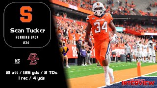 Sean Tucker - Syracuse RB #34 vs Boston College (2022)