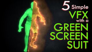 5 simple VFX with a GREEN SCREEN SUIT
