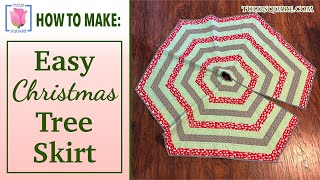 Easy Christmas Tree Skirt ❄ No Template ❄ No Special Tools ❄ Super Simple Method ❄ Beginner Quilting