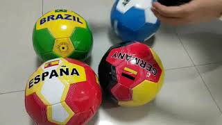 PVC Official Size 5 Football Training Soccer Ball National Flag Ball