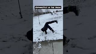 Gymnastics in the snow ❄️☃️