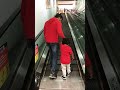 baby learning to use escalator baby babywithdad escalator learning