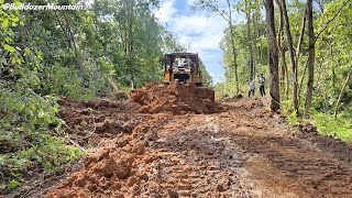 Perfect Strong Dozer Leveling Ground For Plantation Road Construction On The Forest