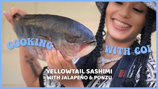 Cooking With Coi Leray - Yellowtail Sashimi With Ponzu