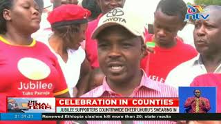 Jubilee supporters celebrate Uhuru Kenyatta's swearing in