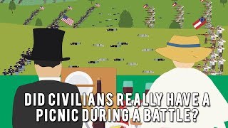 Did civilians really have a picnic during a battle?