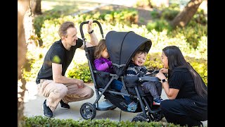 Joovy Caboose Too Graphite Stand-On Tandem Stroller, Red with Caboose Rear Seat, Red