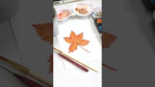 Paint with me- A maple leaf #autumn #mapleleaf #orange