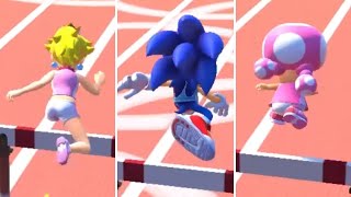 Mario & Sonic at the Olympic Games Tokyo 2020 - All Characters 110m Hurdles Gameplay