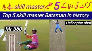Top 5 skill master Batsman in cricket history | Cricket skills | Mr 360 shots | Cricket news .