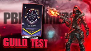 FREE FIRE LIVE V BADGE GUILD TESTING | GUILD TEST | YOUTUBER KA GUILD✅V BADGE GUILD